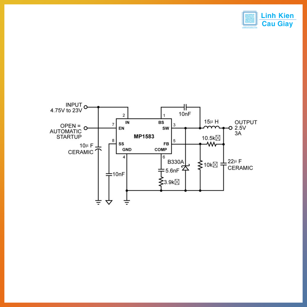 Linh kiện IC nguồn MP1583DN chân dán SOP8