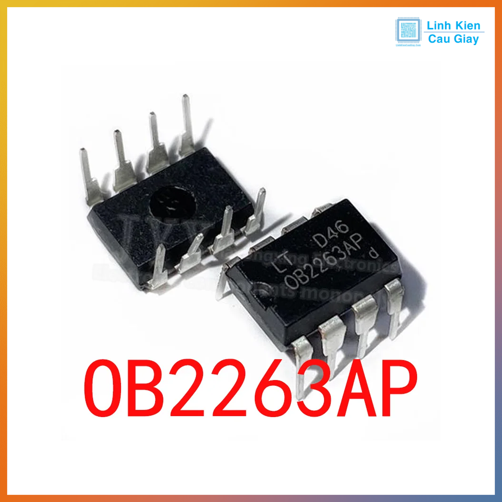 Linh kiện IC nguồn OB2263AP chân cắm DIP8