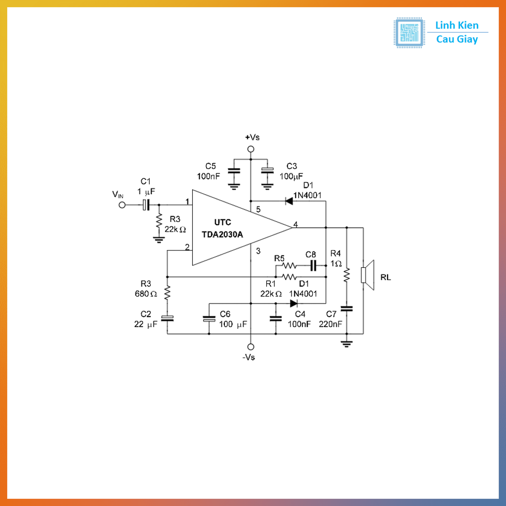 Linh kiện IC TDA2050A