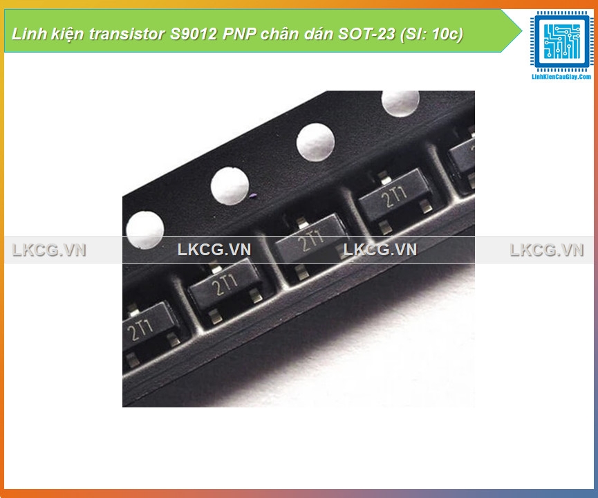 Linh kiện transistor S9012 PNP chân dán SOT-23 (Sl: 10c)