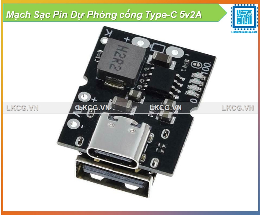 Mạch Sạc Pin Dự Phòng cổng Type-C 5v2A