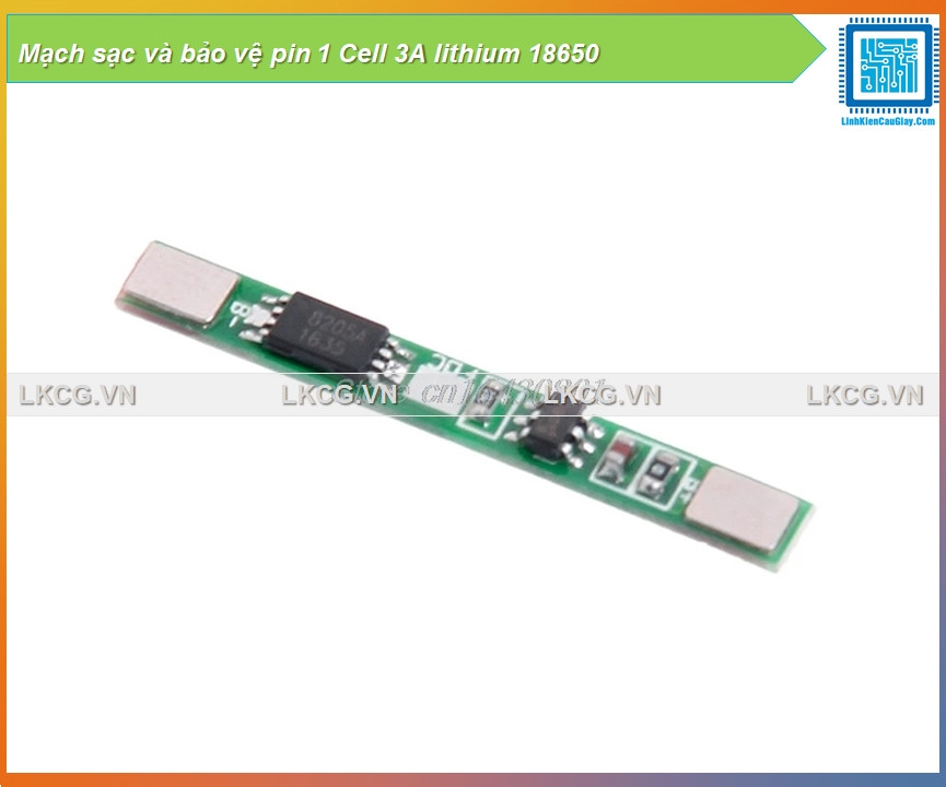 Mạch sạc và bảo vệ pin 1 Cell 3A lithium 18650