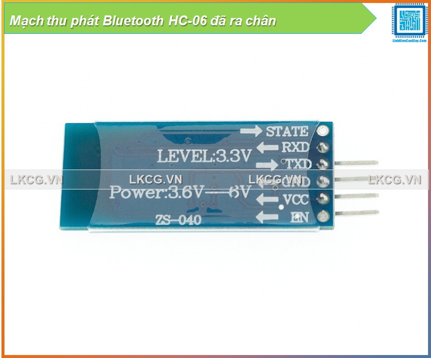 Mạch thu phát Bluetooth HC-06 đã ra chân