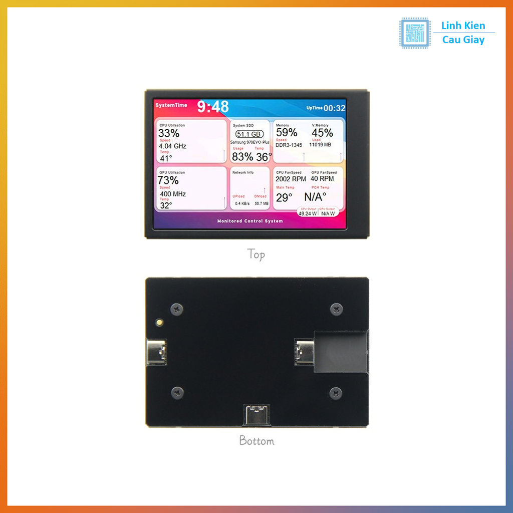 Màn hình phụ 3.5 inch ISP cổng Type C