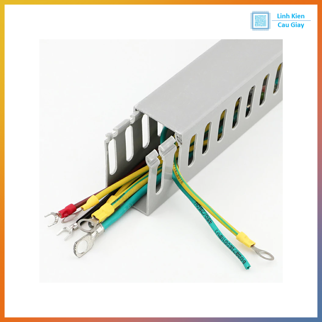 Máng nhựa đi dây điện nhiều loại 25x25mm, 30x25mm, 20x20mm, 40x30mm