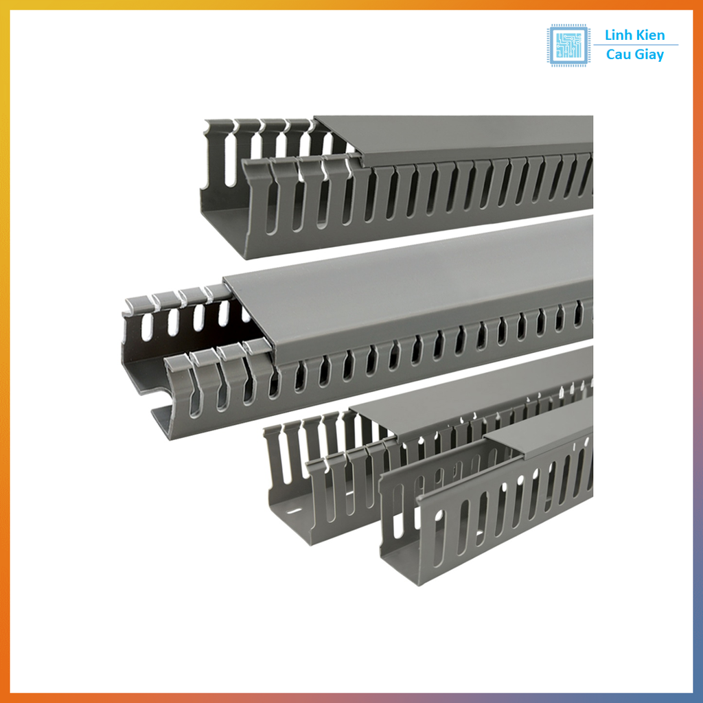 Máng nhựa đi dây điện nhiều loại 25x25mm, 30x25mm, 20x20mm, 40x30mm