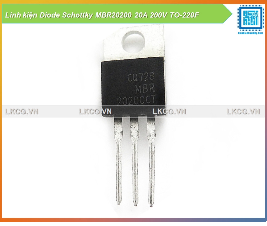Linh kiện Diode Schottky MBR20200 20A 200V TO-220F