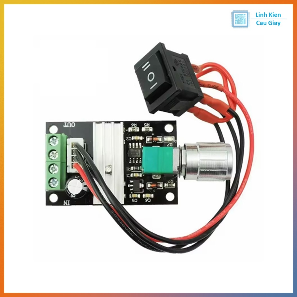 Module Điều Khiển Động Cơ DC 6V -28V 3A có công tắc đảo chiều
