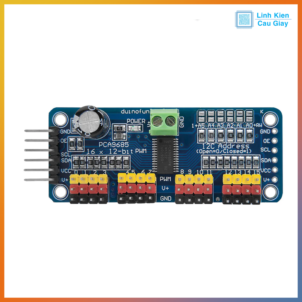 Module Điều Khiển Servo/PWM 16 Kênh I2C PCA9685