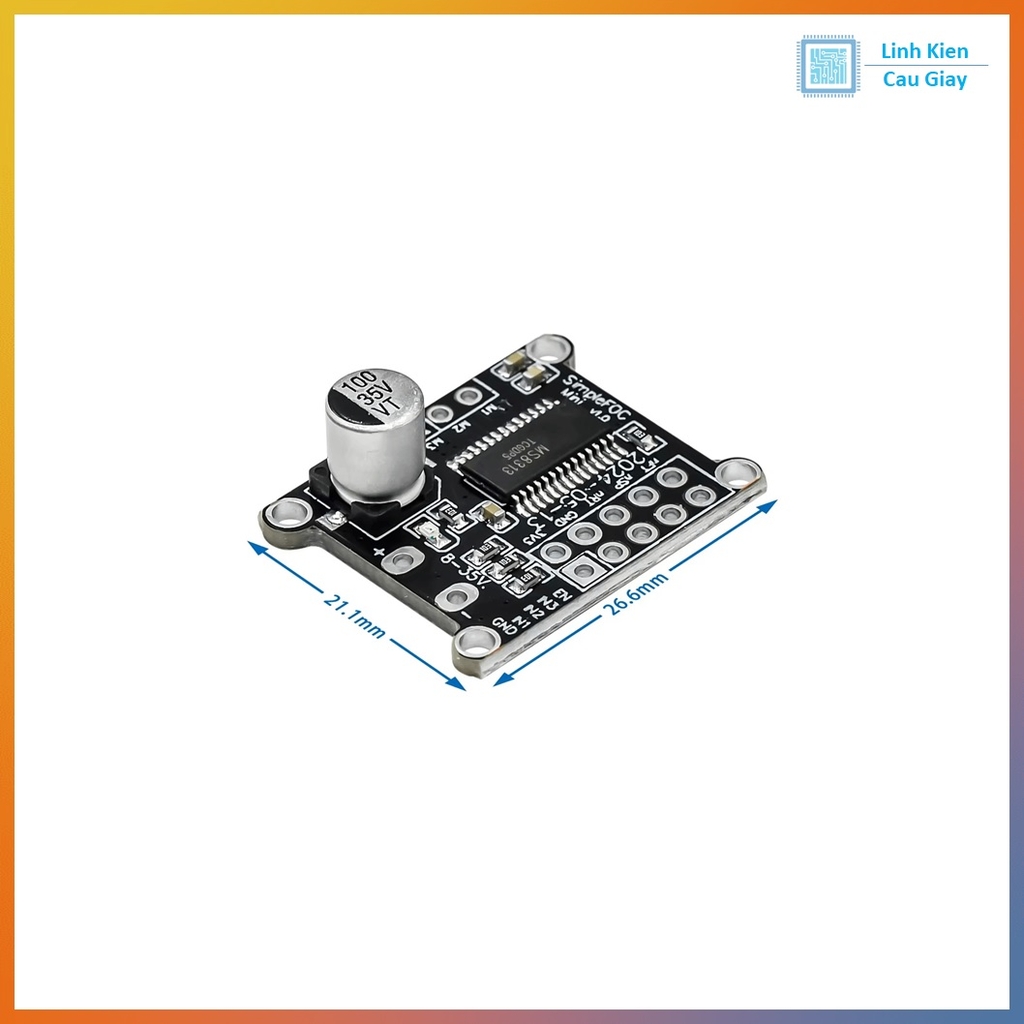 Module driver động cơ BLDC SimpleFOC Mini SVPWM DRV8313 FOC