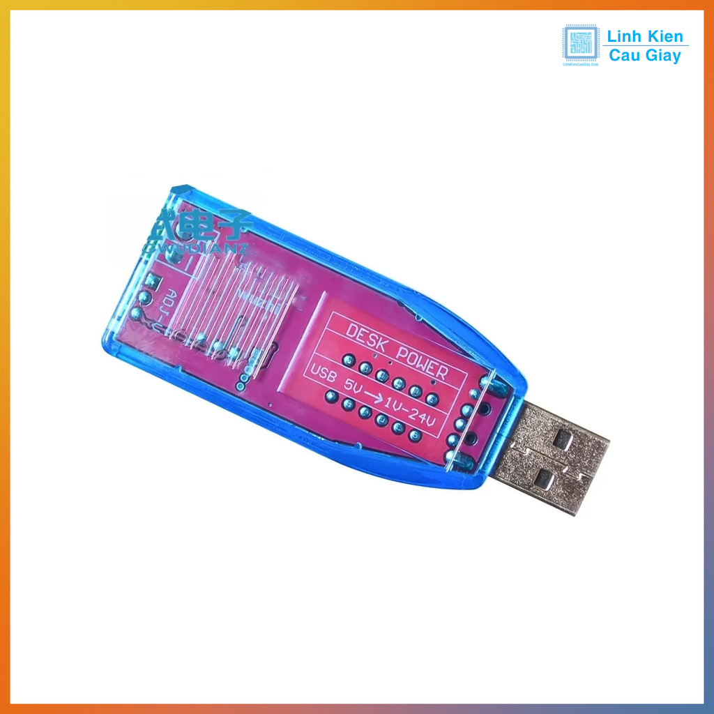 Module tăng áp hạ áp USB có điều chỉnh hiển thị LED