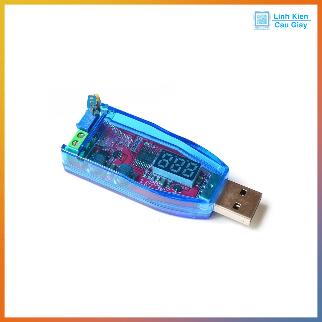 Module tăng áp hạ áp USB có điều chỉnh hiển thị LED