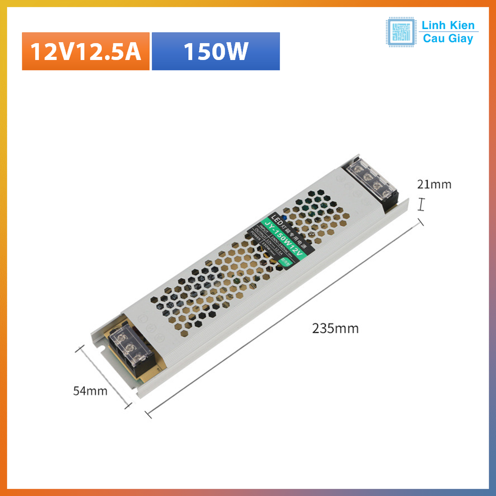 Nguồn led 12V mỏng 12,5A - 16,7A  - 25A dùng cho đèn led