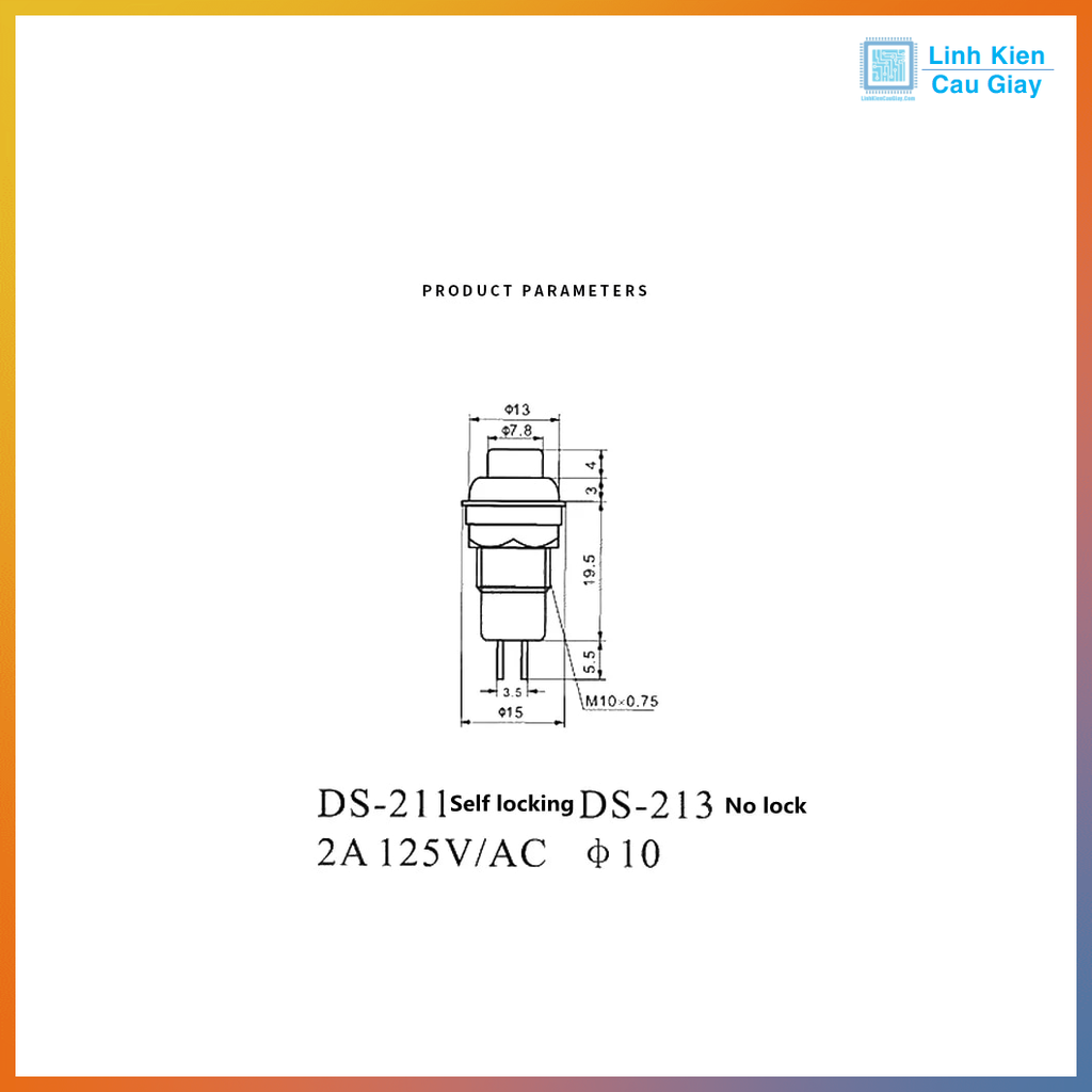 Nút nhấn công tắc DS211/DS213