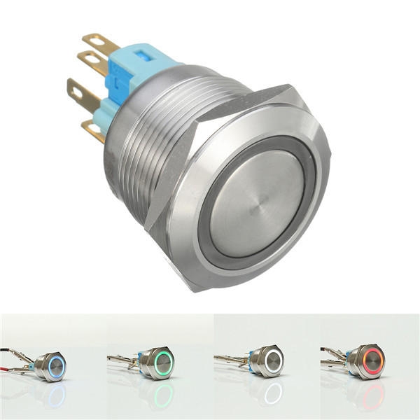 Nút nhấn kim loại 16mm có đèn Nhấn đề