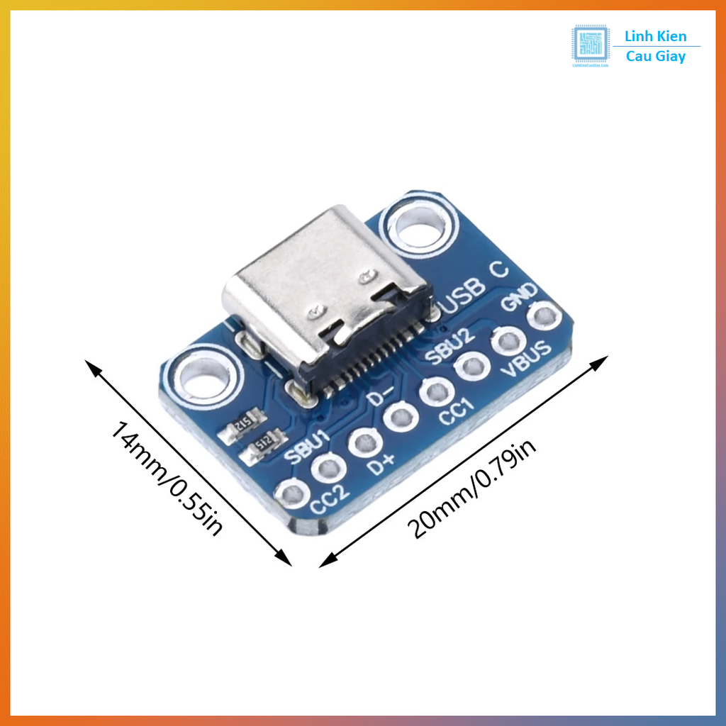 PCB chuyển đổi USB-A, USB-B, Micro USB, Mini USB, Type-C ra chân cắm 2.54mm