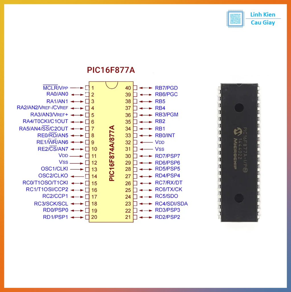 PIC16F877A-I/P DIP40