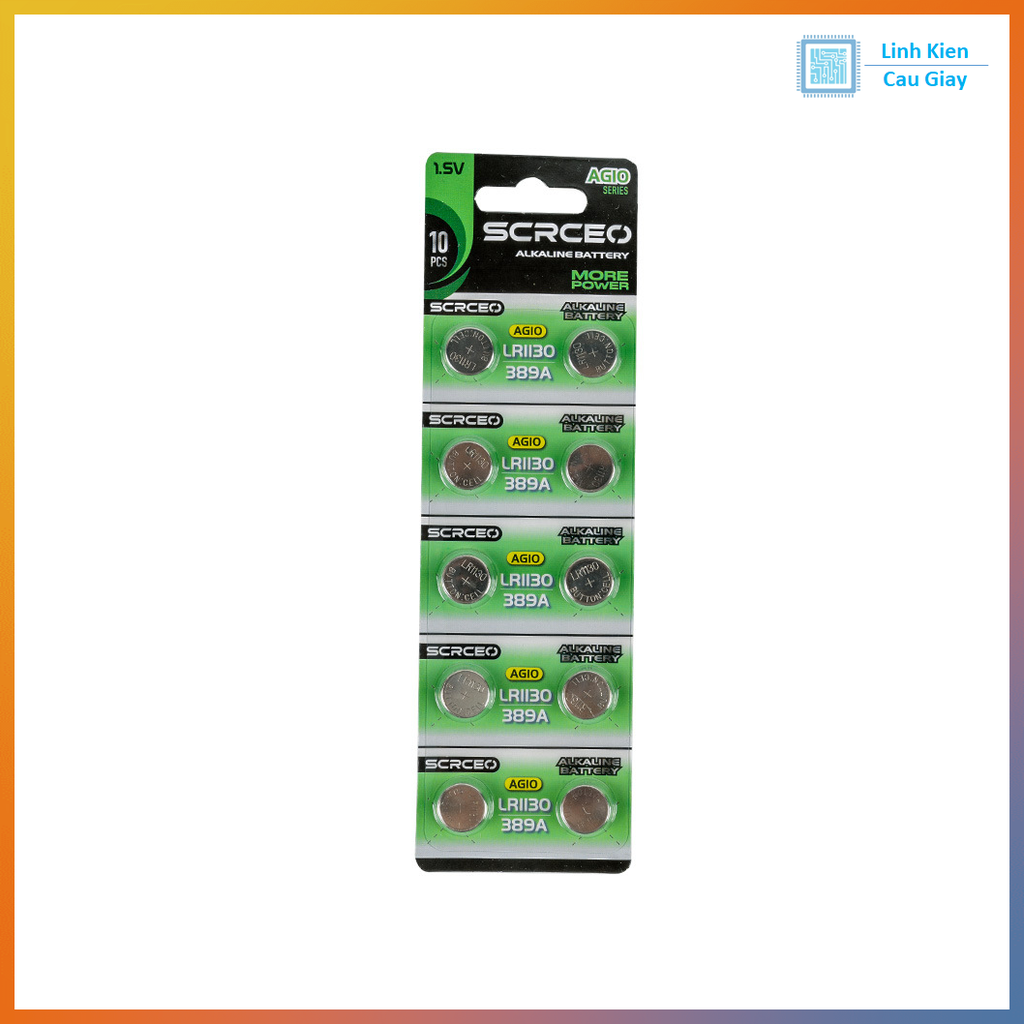 Pin cúc áo kiềm LR1130 / AG10 1.5V Alkaline