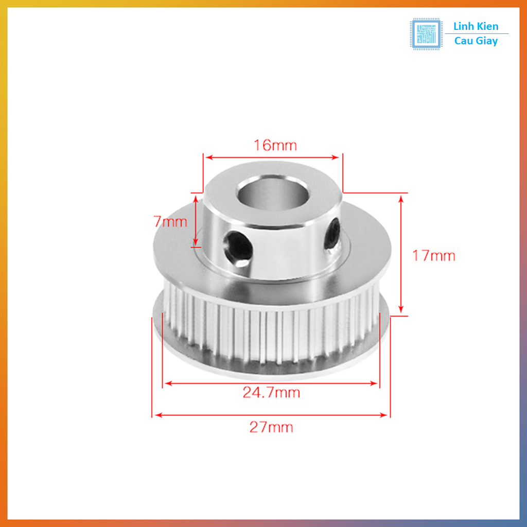 Puly GT2 40 răng rộng 6mm