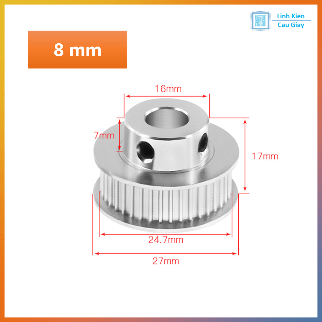 Puly GT2 40 răng rộng 6mm