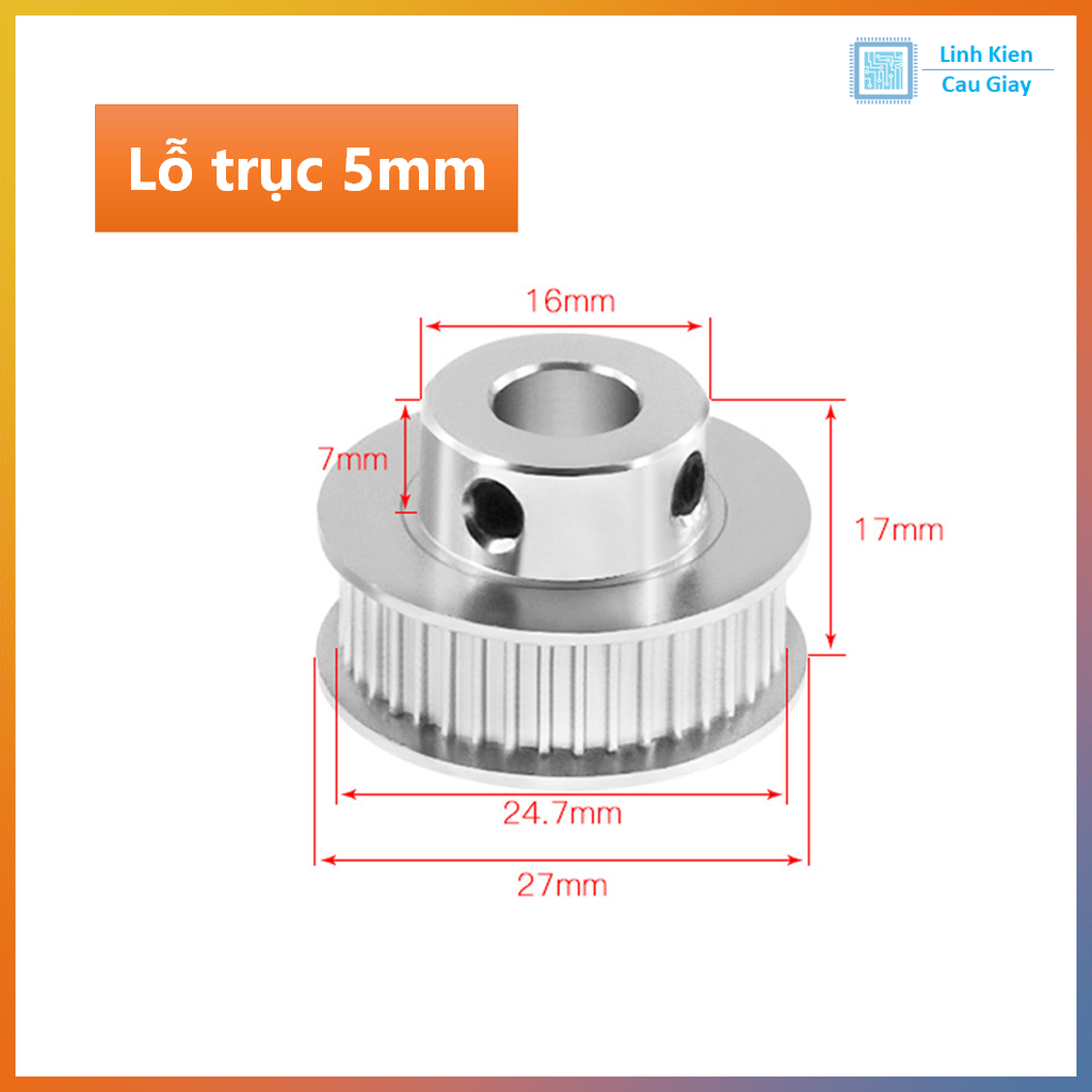 Puly GT2 40 răng rộng 6mm