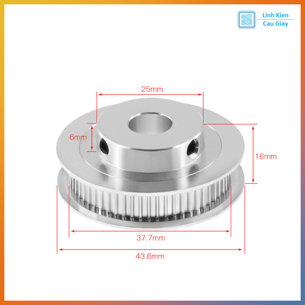 Puly GT2 60 răng rộng 6mm