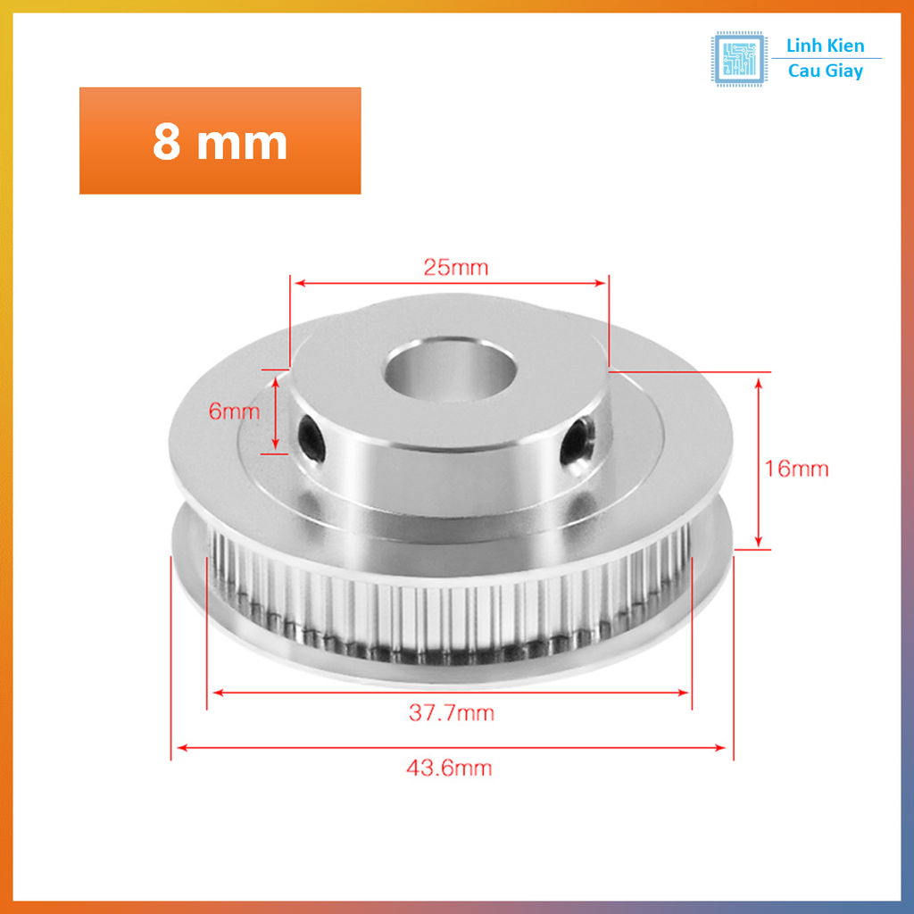 Puly GT2 60 răng rộng 6mm