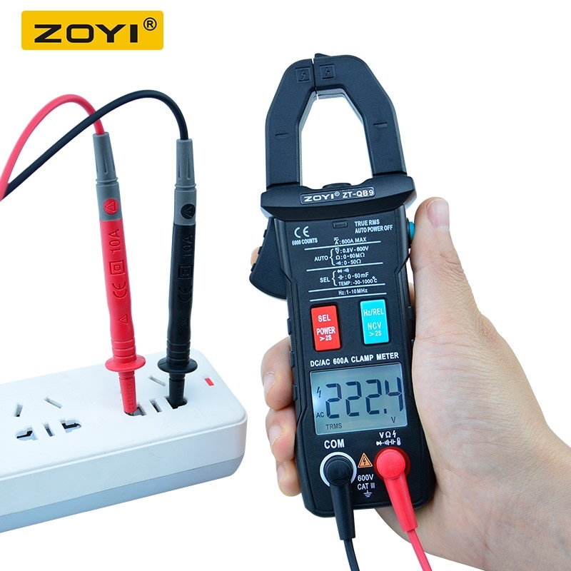 Đồng hồ vạn năng Ampe kìm Zotek Zoyi ZT-QB9 đo điện áp và dòng điện AC/DC , nhiệt độ, tụ điện