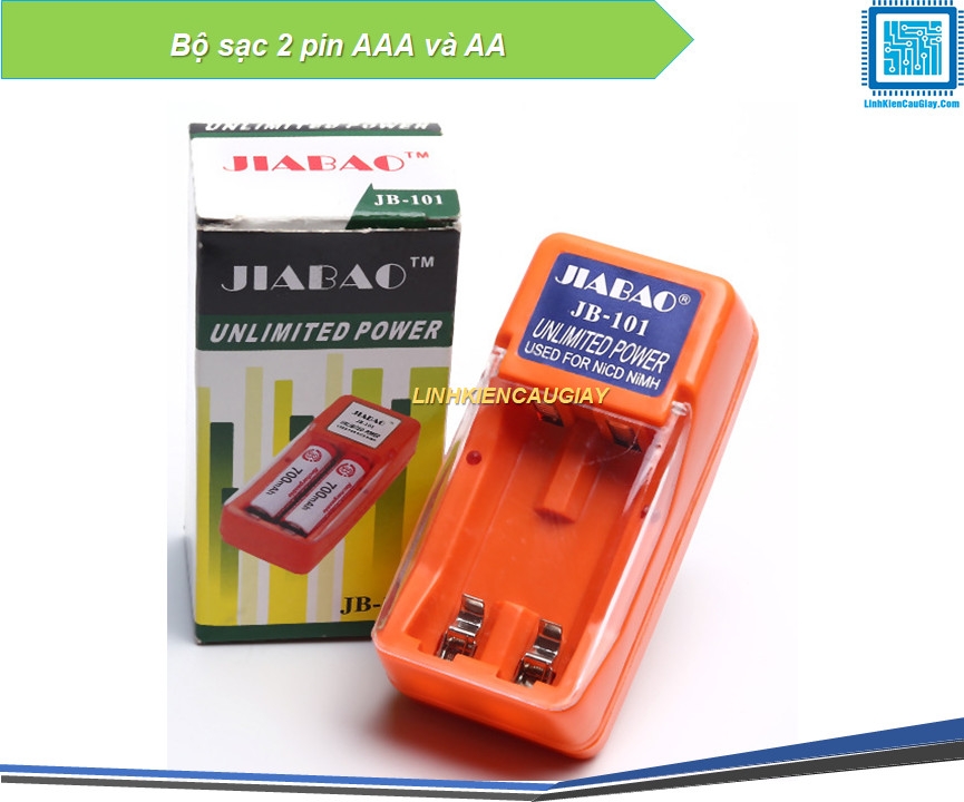 Bộ sạc 2 pin AAA và AA