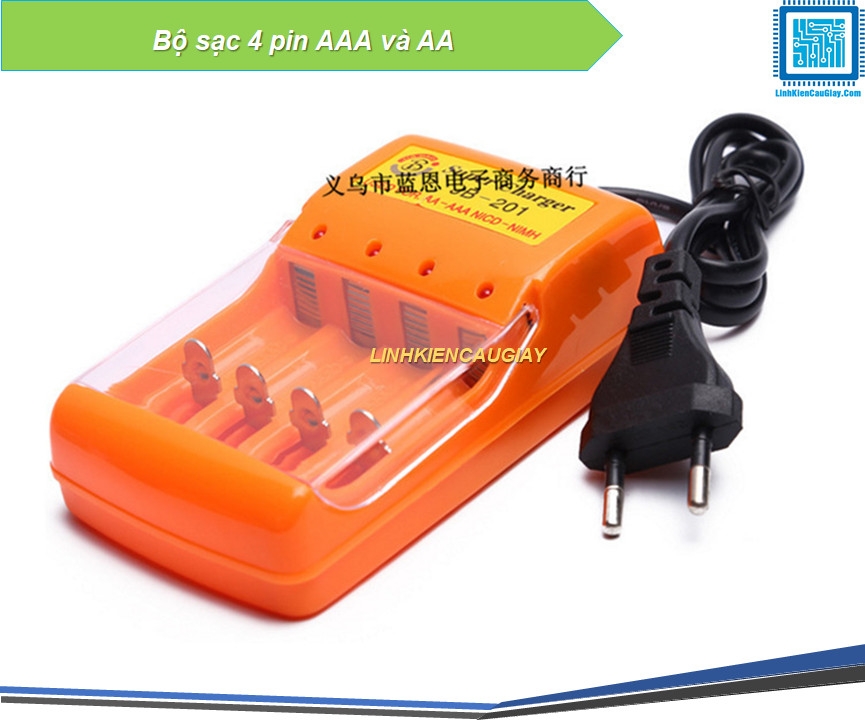 Bộ sạc 4 pin AAA và AA