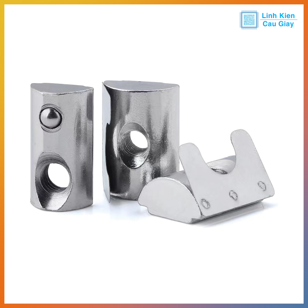 Tán Lá, Tán Lẩy, Tán Lò Xo Đàn Hồi T-Nut Lá, T-Nut Lẩy Cho Nhôm Định Hình 2020, 3030, 4040
