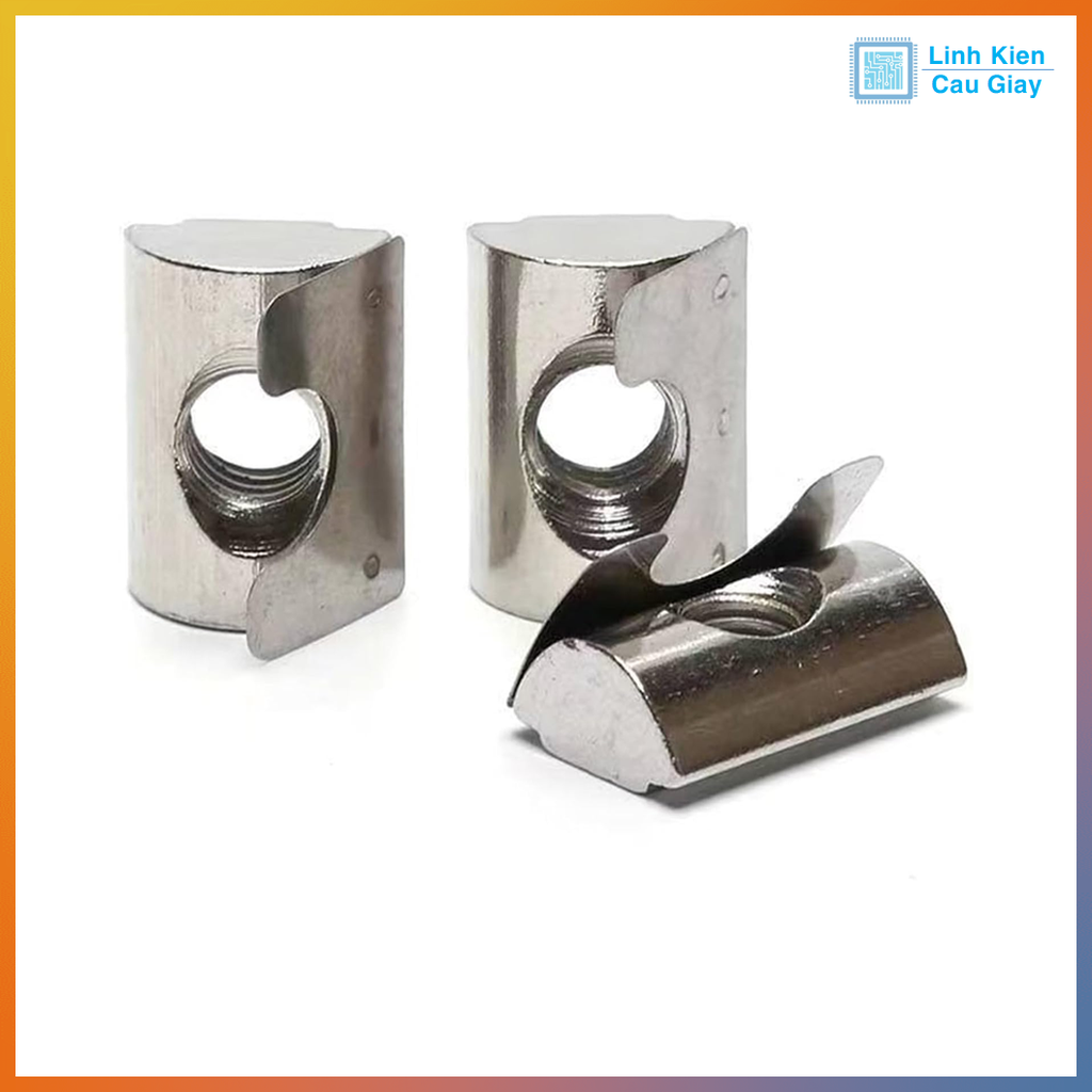 Tán Lá, Tán Lẩy, Tán Lò Xo Đàn Hồi T-Nut Lá, T-Nut Lẩy Cho Nhôm Định Hình 2020, 3030, 4040