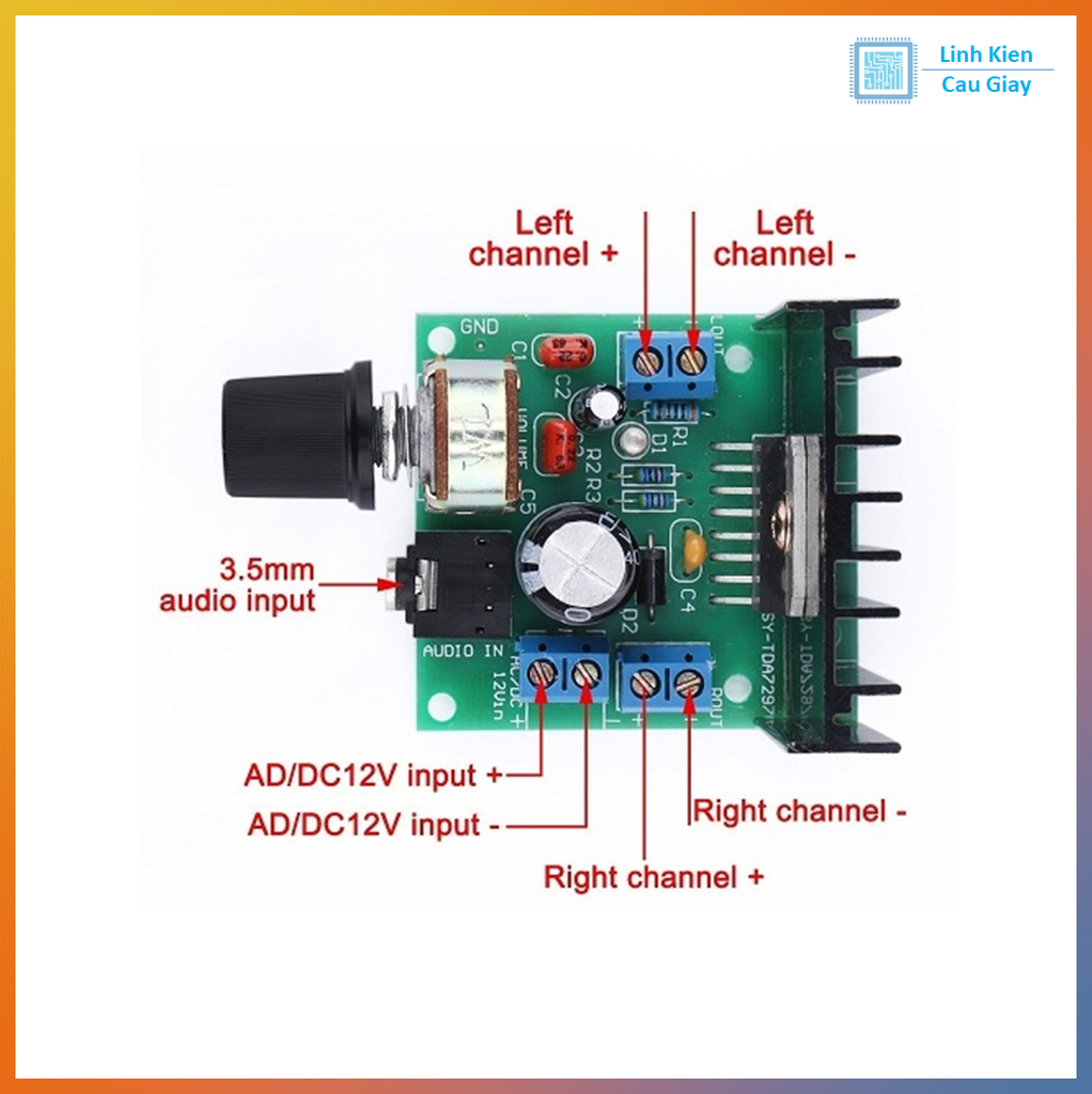 TDA7297 Mạch Khuếch Đại Âm Thanh 2X15W