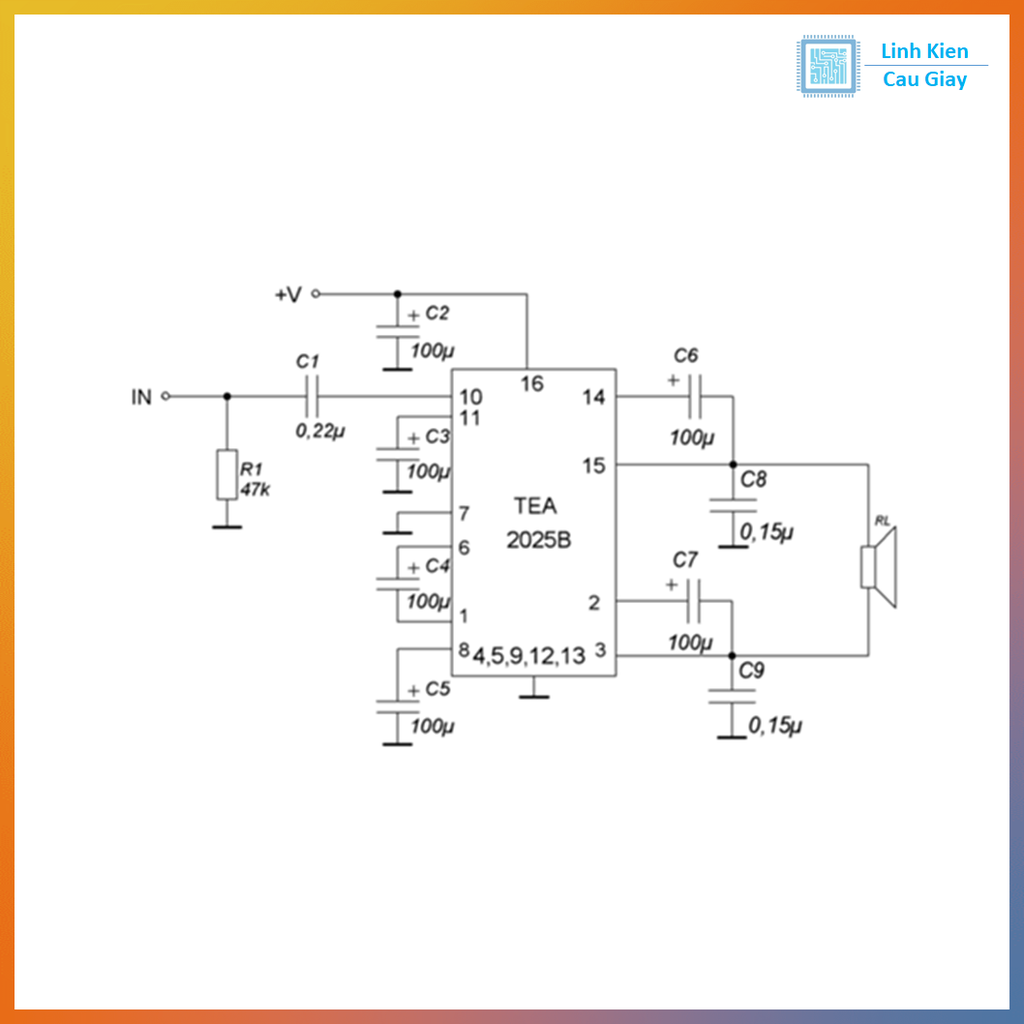 TEA2025B IC Khuếch Đại Âm Thanh