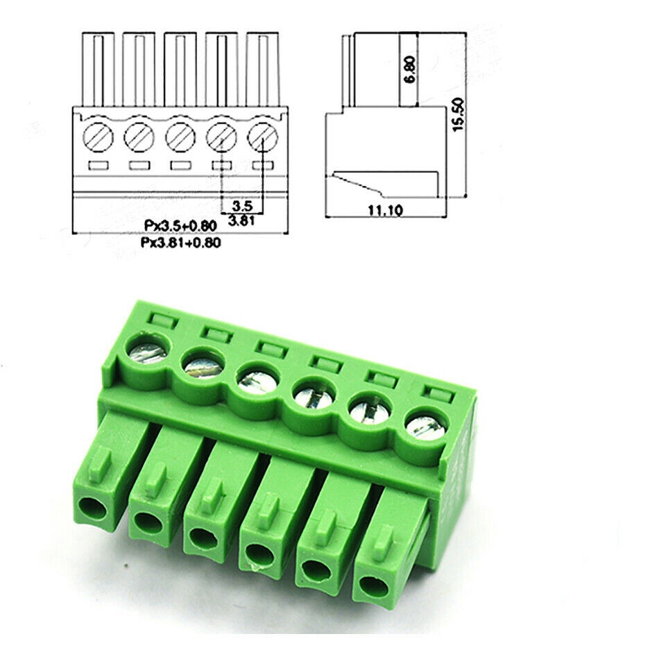 Connector Terminal EDG3.81mm (chân cong)