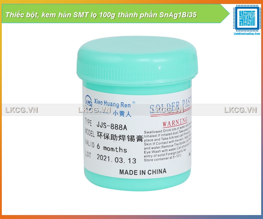 Trợ hàn SMT lọ 100g thành phần SnAg1Bi35