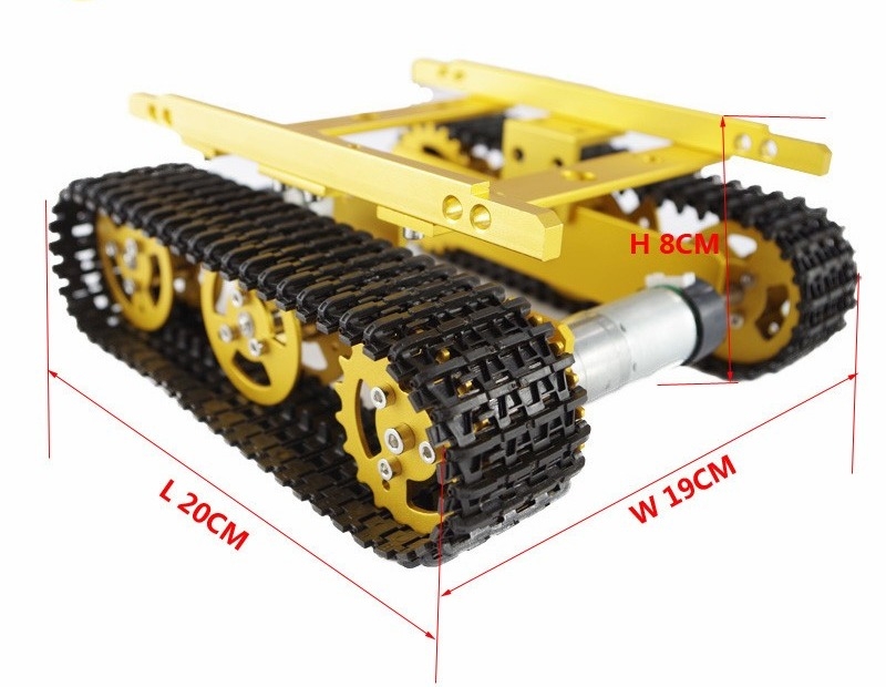 Khung Xe Tăng Nhôm TP100 Kèm Động Cơ ENCODER