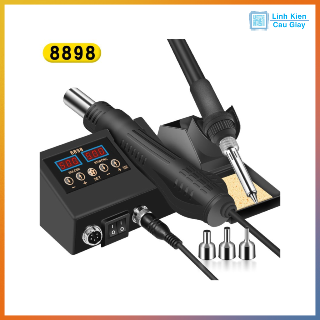 Trạm hàn và khò điều chỉnh nhiệt độ 8898 BH6 tháng