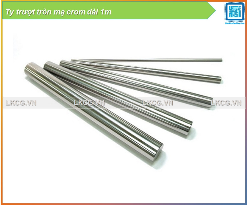 Ty trượt tròn mạ crom dài 1m phi 6mm 8mm 10mm 12mm 16mm 20mm