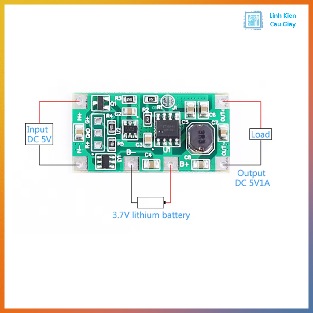 Module UPS chuyển nguồn tự động 5V , 9V, 12V