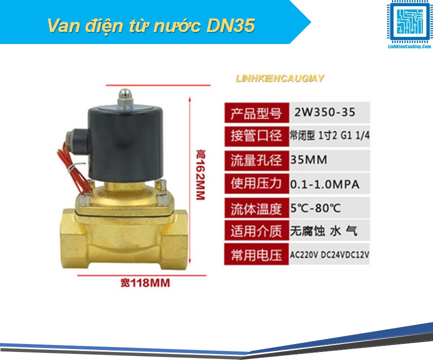 Van điện từ nước DN35