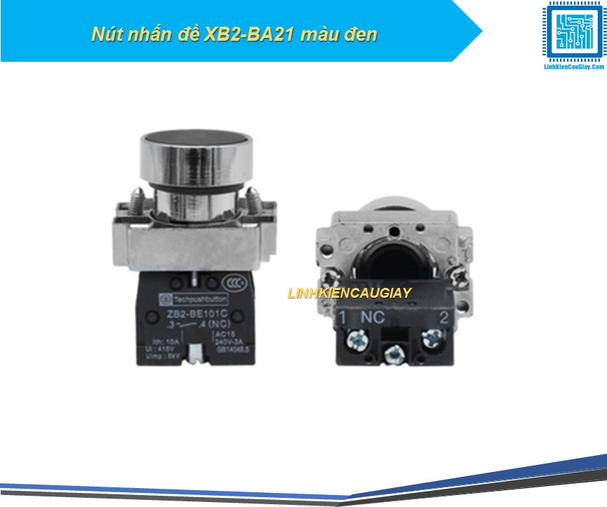 Nút nhấn đề XB2-BA21 màu đen