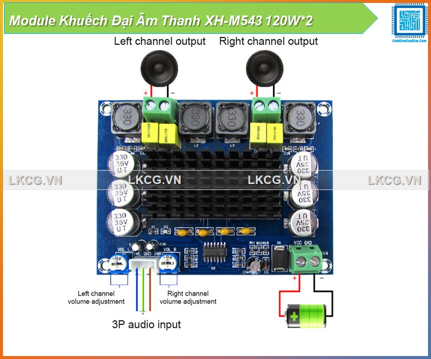 Module Khuếch Đại Âm Thanh XH-M543 120W*2