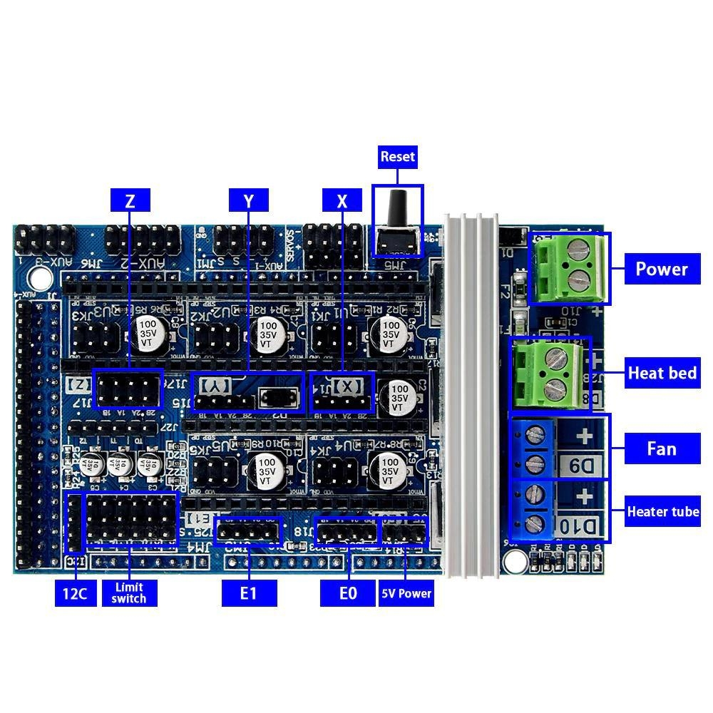 Mạch điều khiển máy in 3D RAMPS 1.6