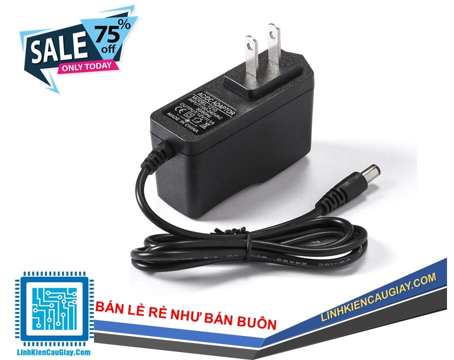 Nguồn Adapter 12V1A đầu ra Jack DC 5.5*2.5mm