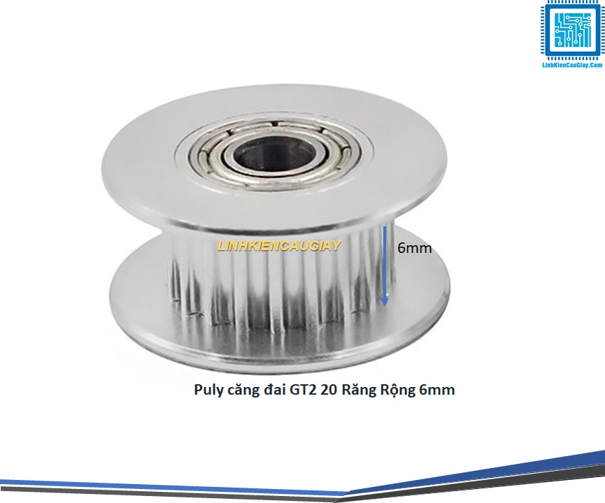 Puly căng đai GT2 20 Răng Rộng 6mm