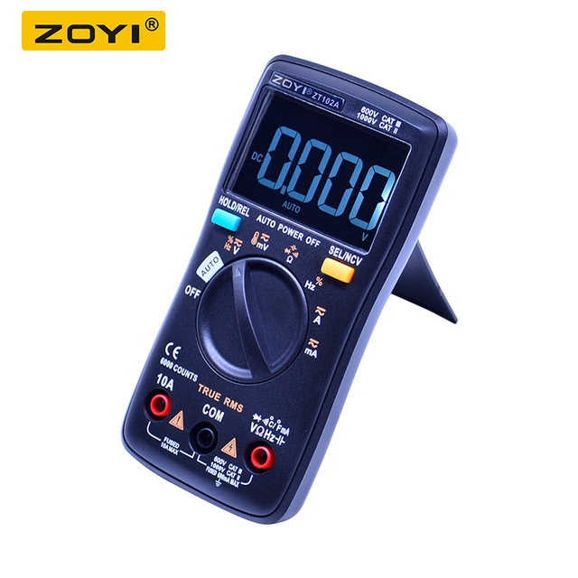 Đồng hồ đo vạn năng ZOYI ZT102A đo điện áp và dòng điện Ac/Dc, tụ điện