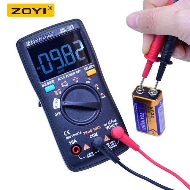 Đồng hồ đo vạn năng ZOYI ZT102A đo điện áp và dòng điện Ac/Dc, tụ điện