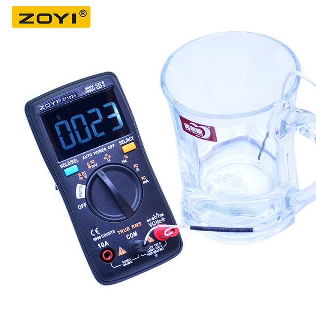 Đồng hồ đo vạn năng ZOYI ZT102A đo điện áp và dòng điện Ac/Dc, tụ điện