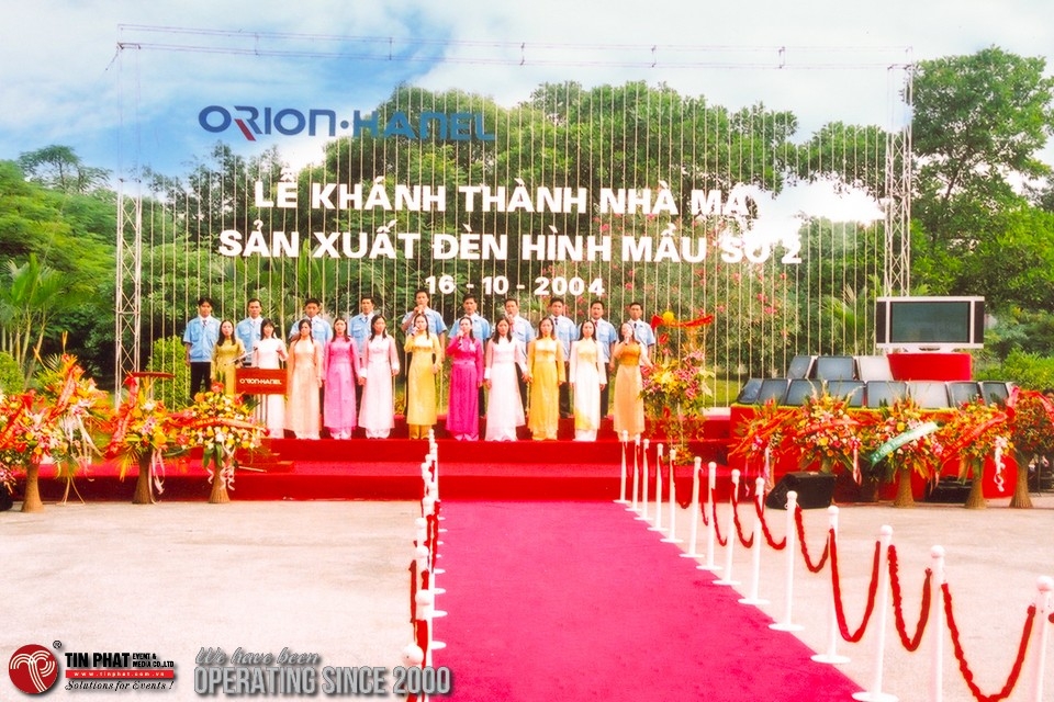 khánh thành nhà máy sản xuất đèn hình màu orion hanel nhà bạt